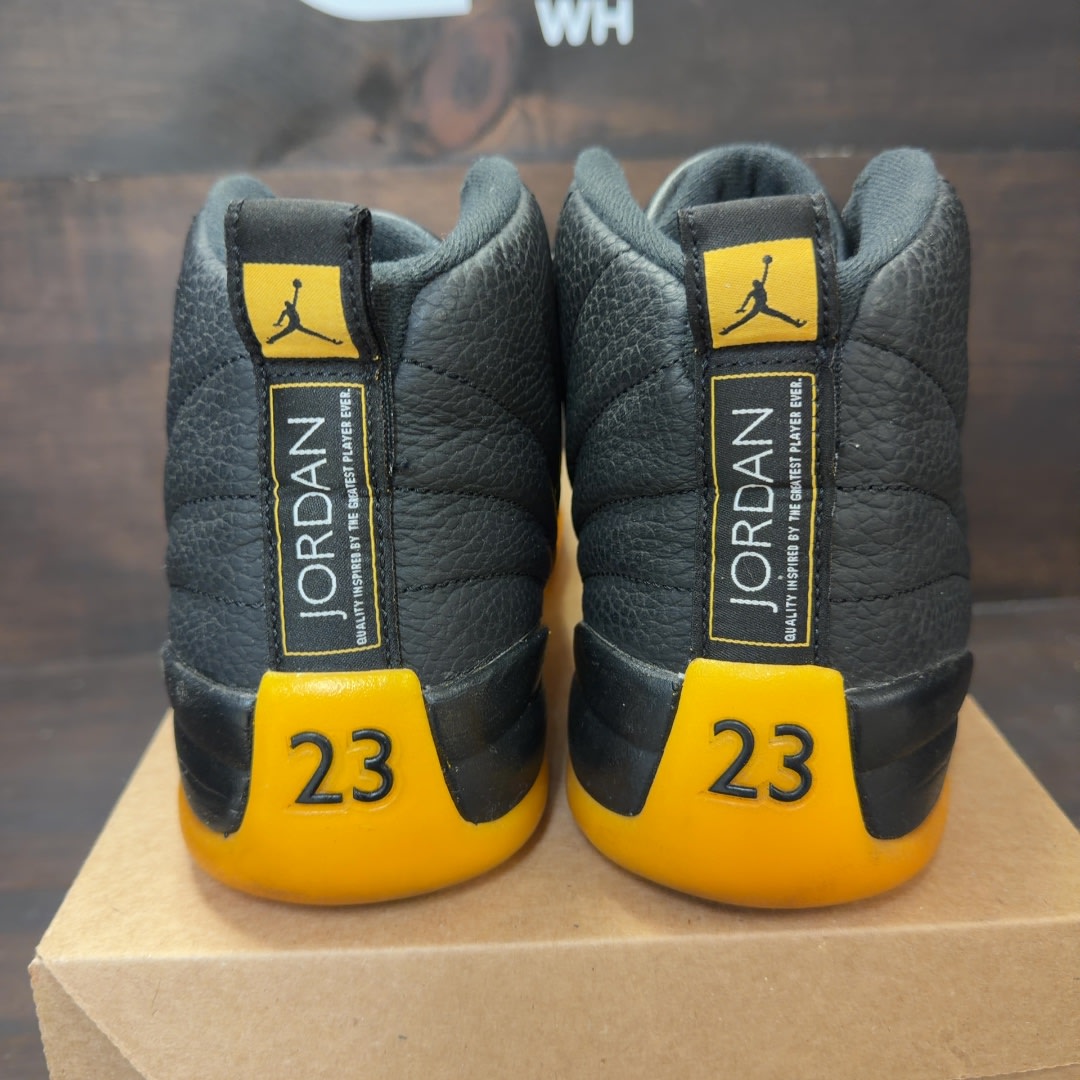 Jordan 12 Retro Black University Gold Size 9.5 (Pre-Owned) - Image 4