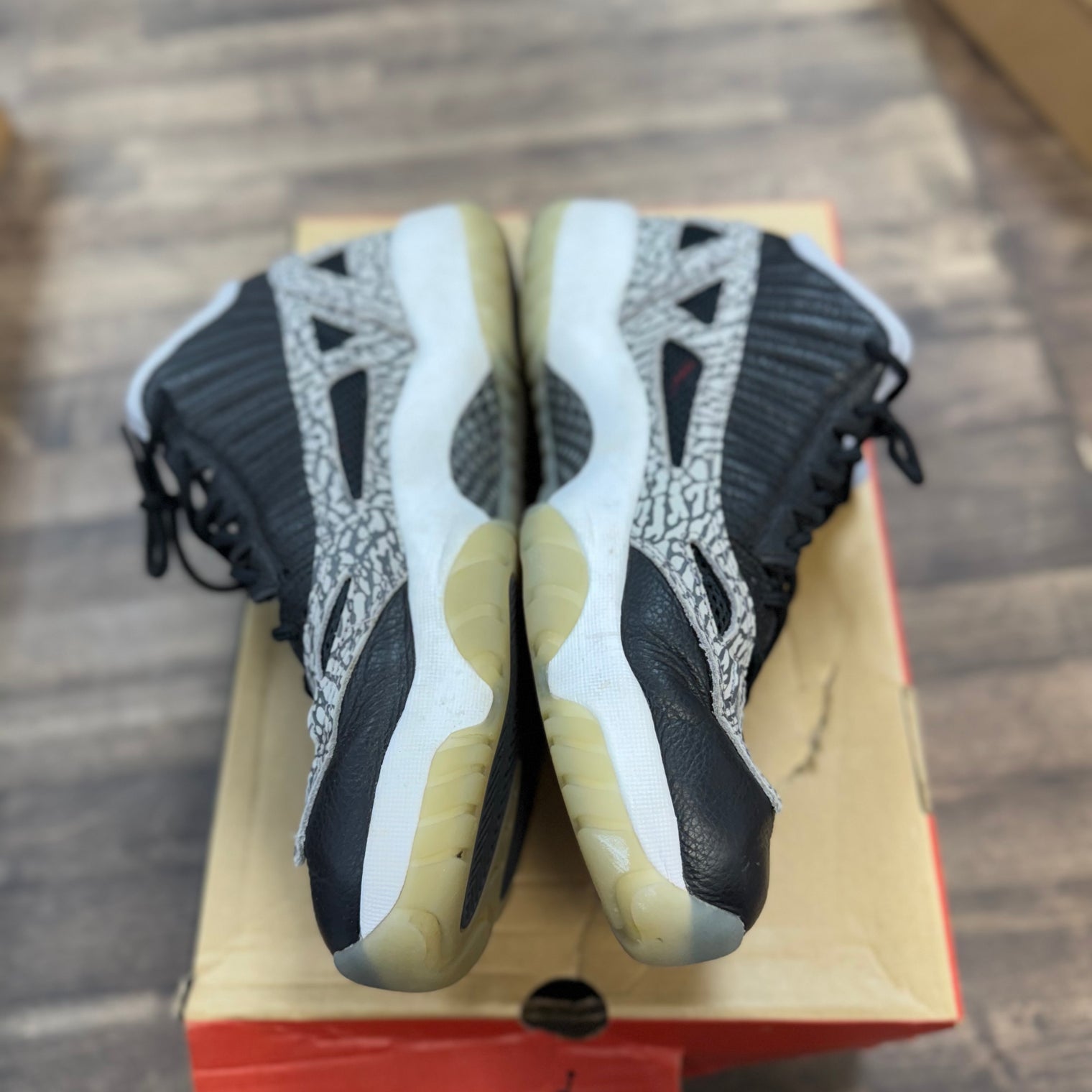 Black Cement Jordan 11 Low IE (USED, Replacement Box)