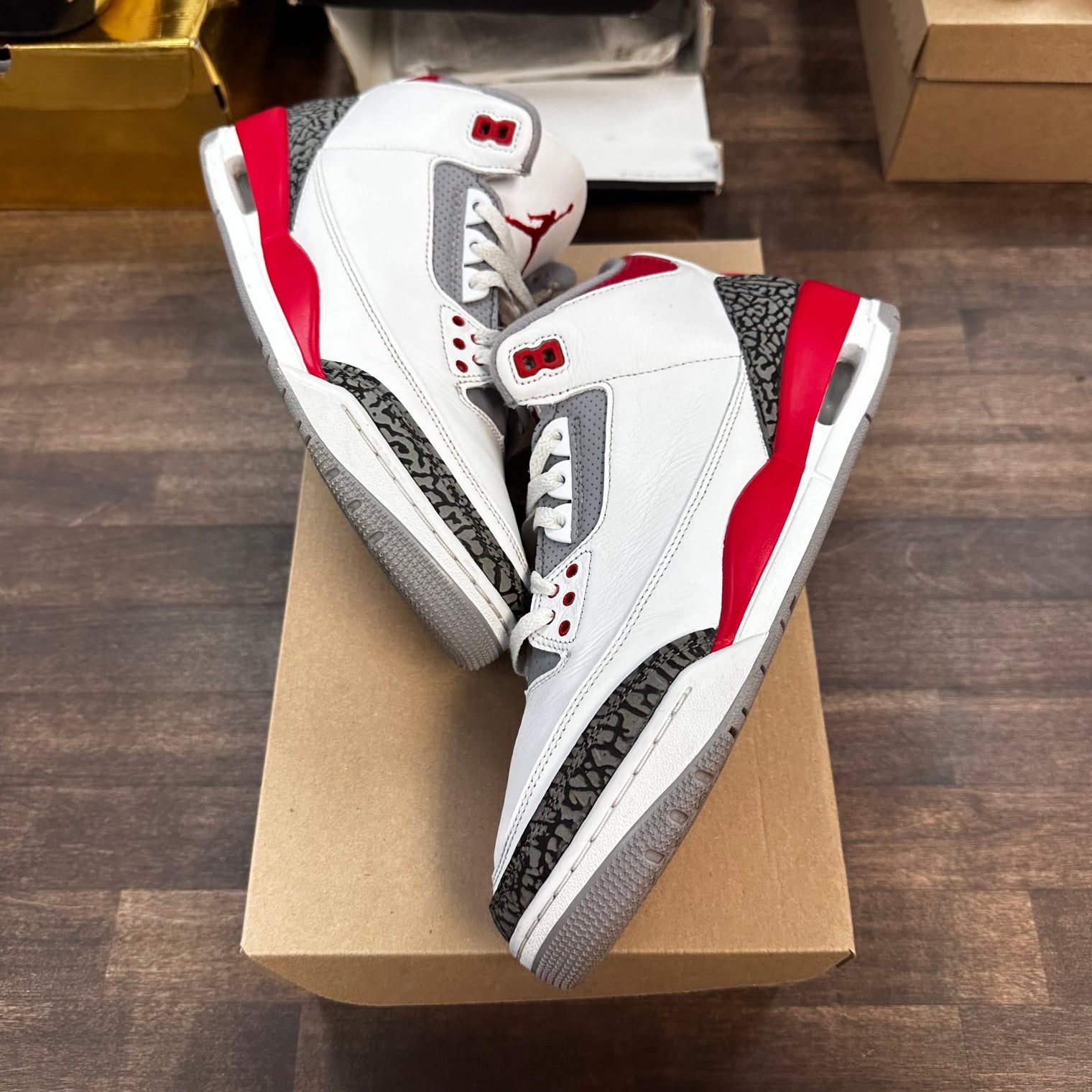 Fire Red Jordan 3 (USED,No Box)