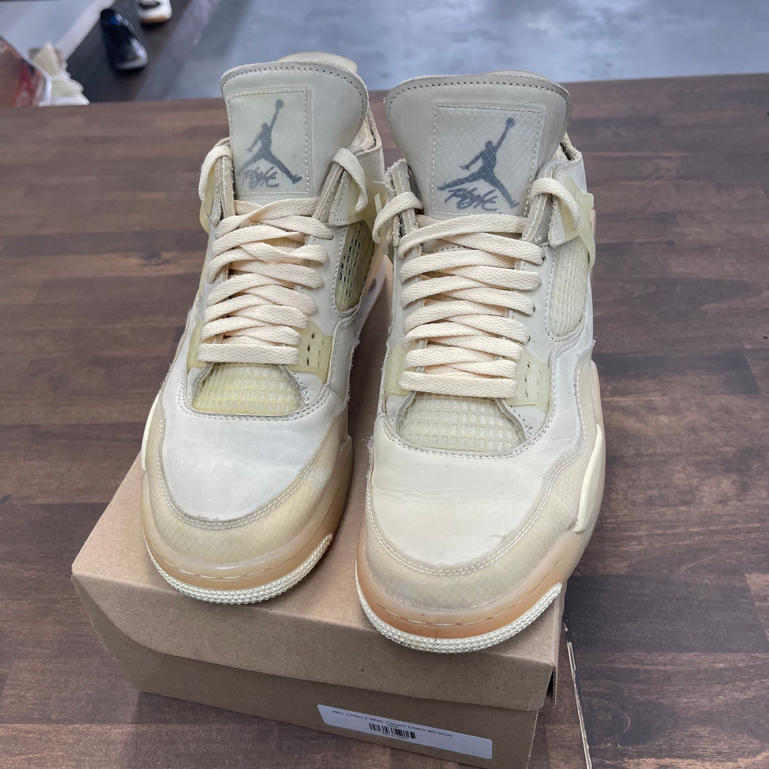 Jordan 4 W Off White Sail (USED NO BOX)