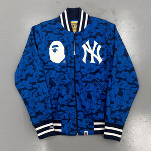 BAPE x Mitchell & Ness Yankees Jacket Blue Size XL (Pre-Owned) - Image 1