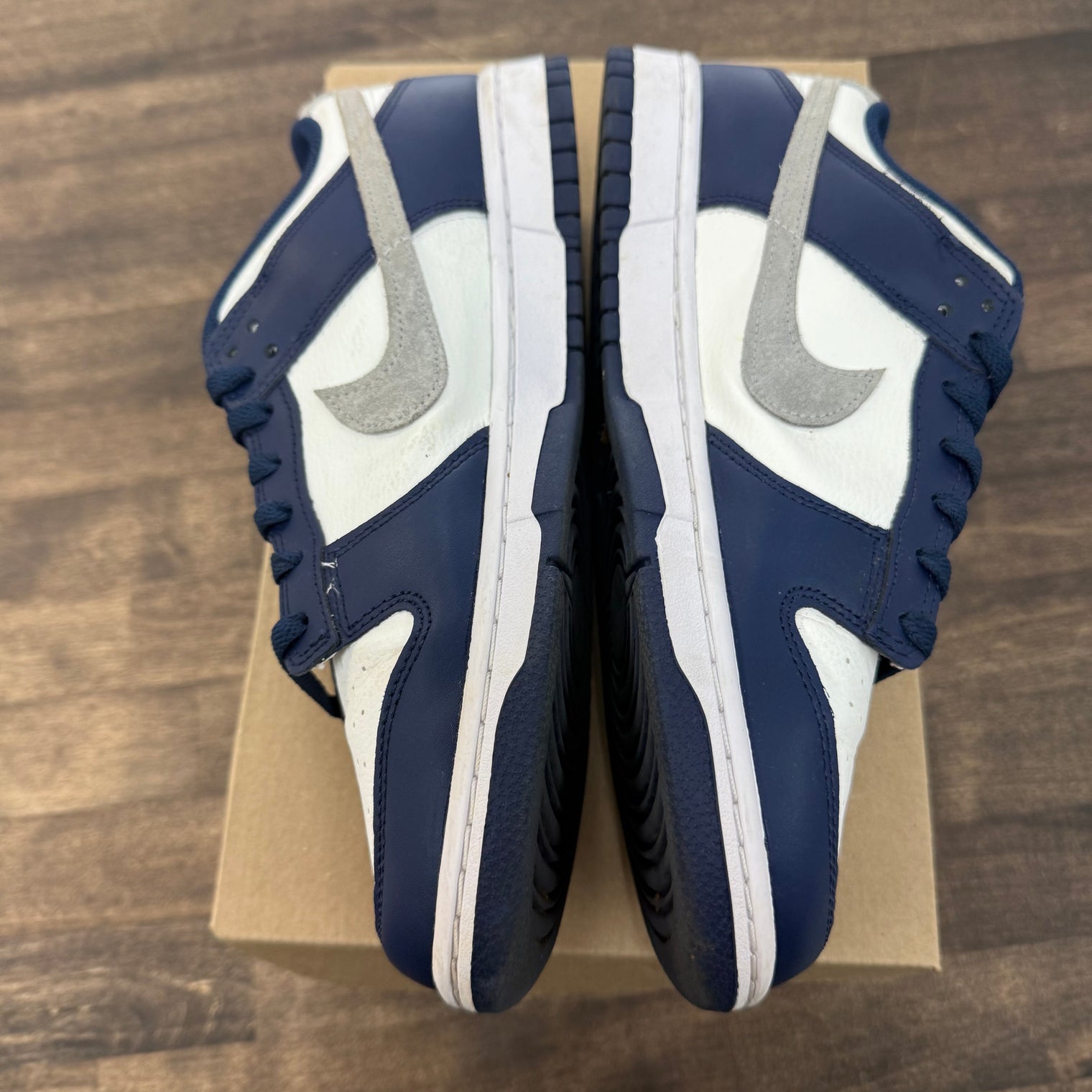 Summit White Midnight Navy Dunk Low (USED, No Box)