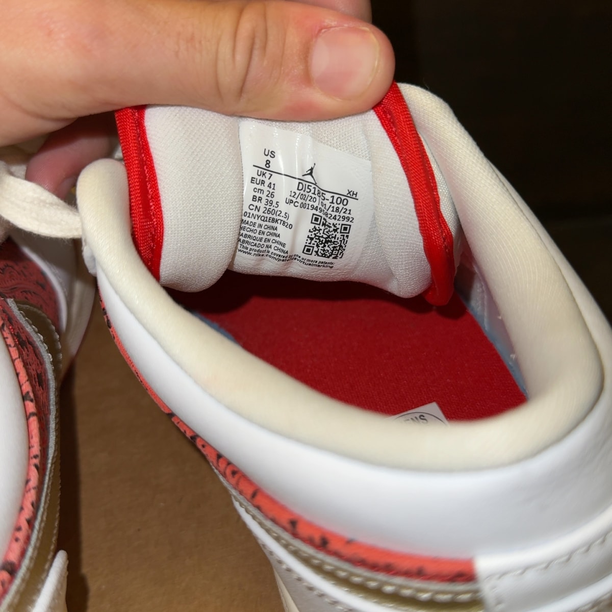 Jordan 1 Low Spades Size 8 (Pre-Owned) - Image 7
