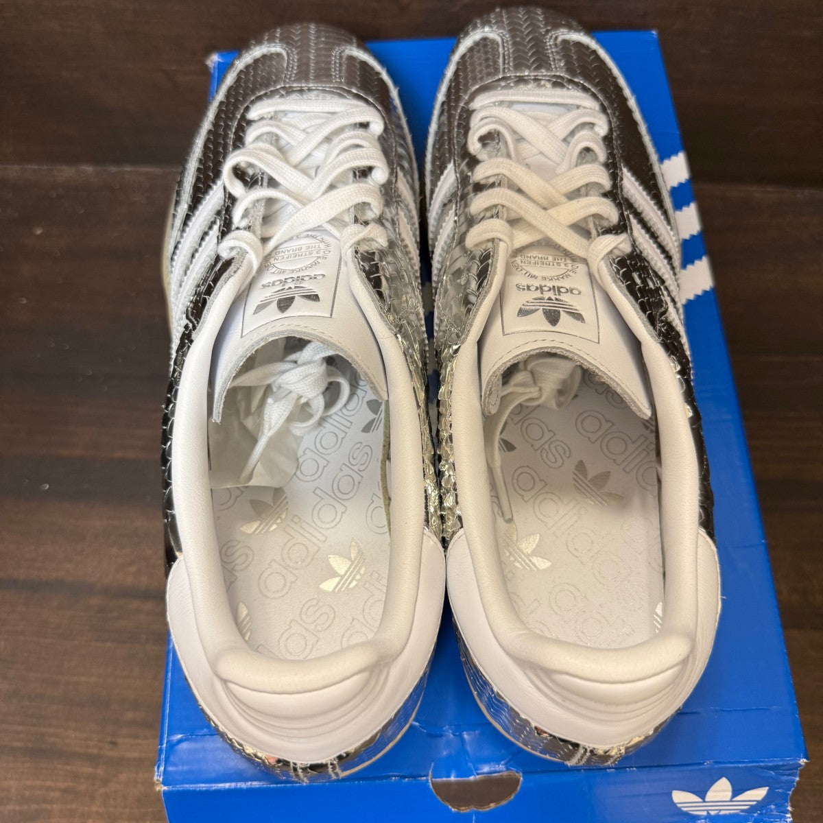 adidas Samba OG Patent Snakeskin Silver Metallic (Women's) Size 14.5W (Pre-Owned) - Image 4