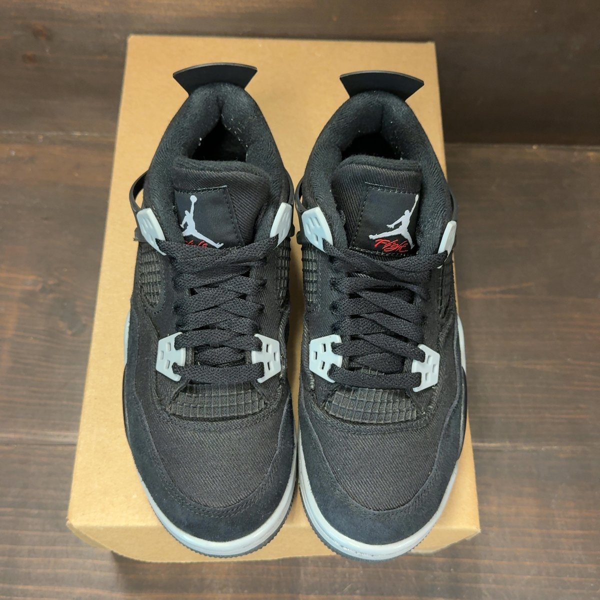 Jordan 4 Retro Black Canvas (GS) Size 4.5Y (Pre-Owned) - tag