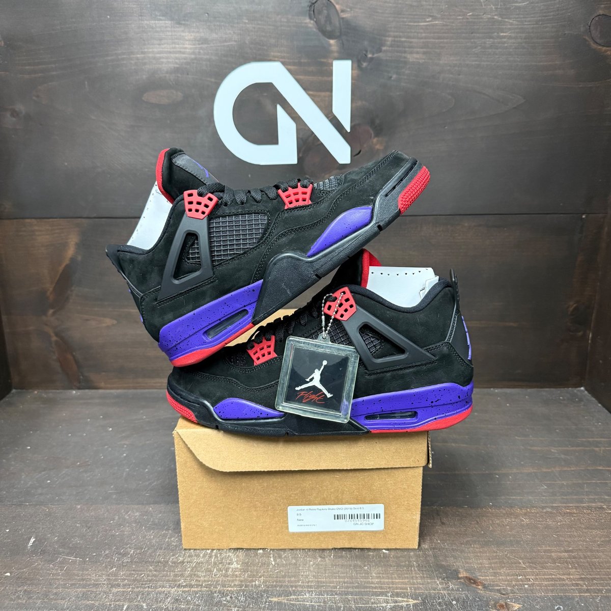 Jordan 4 Retro Raptors Drake OVO (2019) Size 8.5 - front