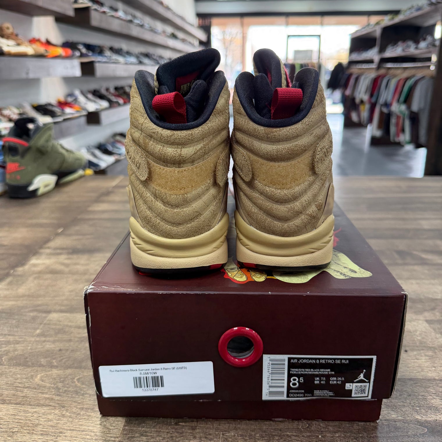 Rui Hachimura Black Samurai Jordan 8 Retro SE (USED)