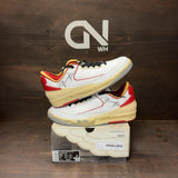 Jordan 2 Retro Low SP Off-White White Red Size 9.5 (Pre-Owned) - front