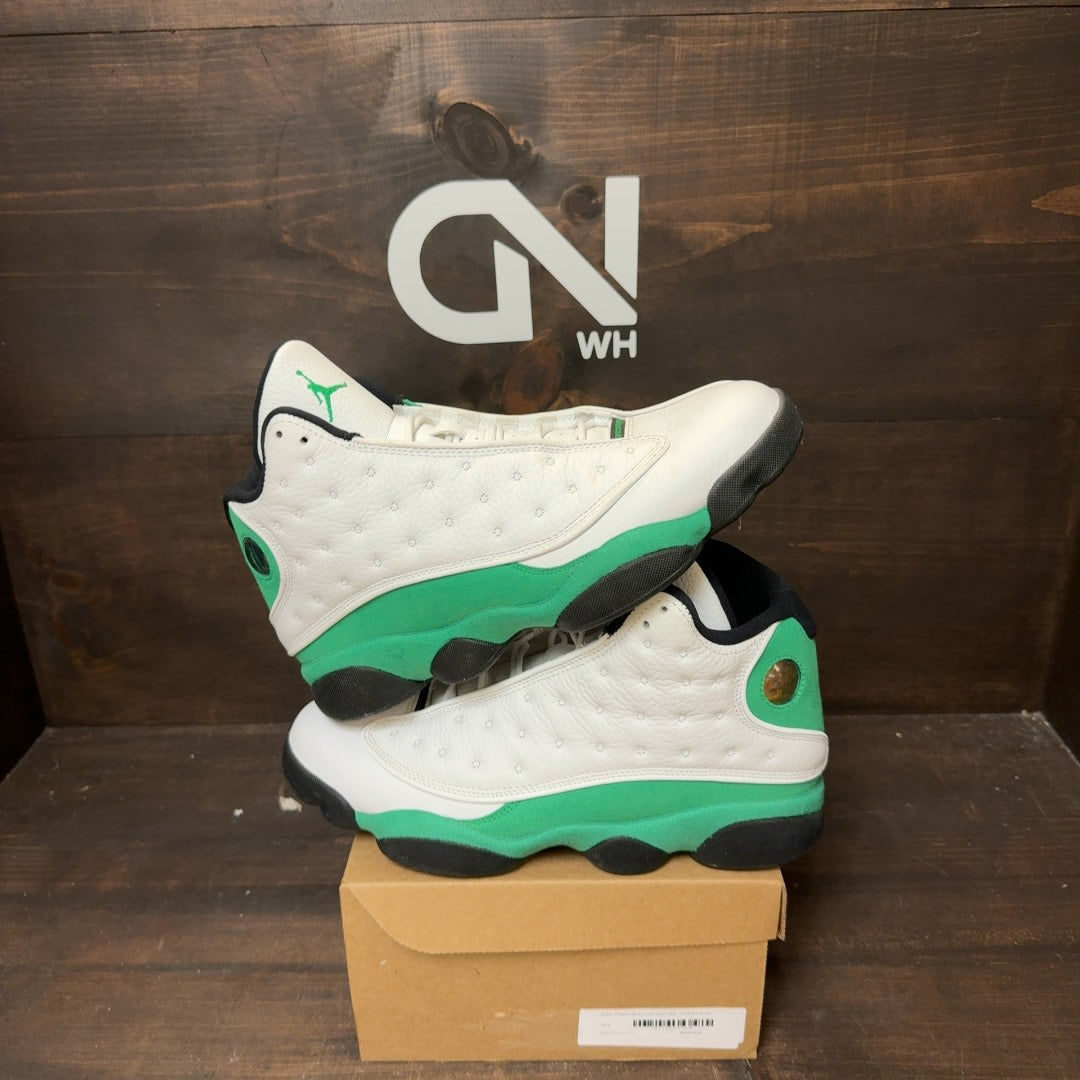 Jordan 13 Retro White Lucky Green Size 10.5 (Pre-Owned) - Image 1