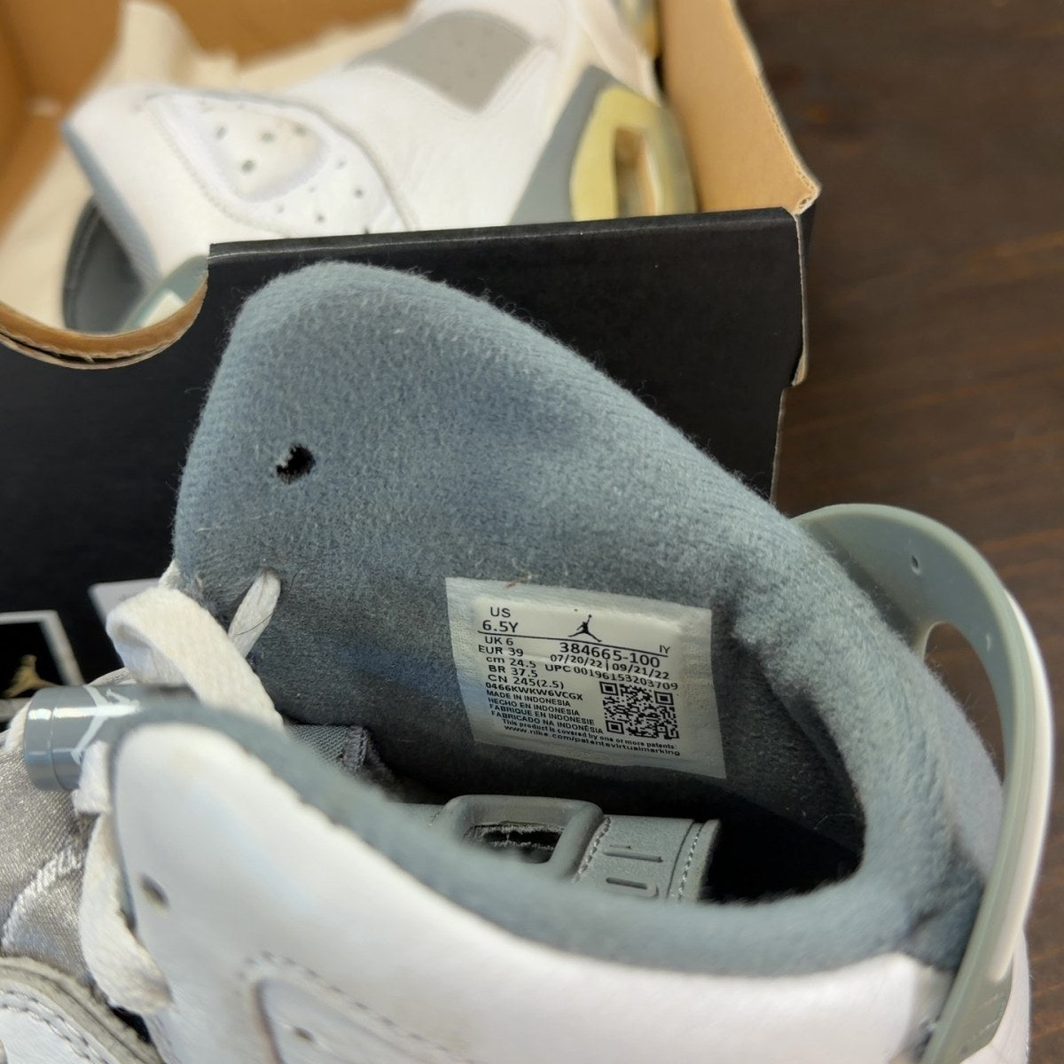 Jordan 6 Retro Cool Grey (GS) Size 6.5Y (Pre-Owned) - Image 8