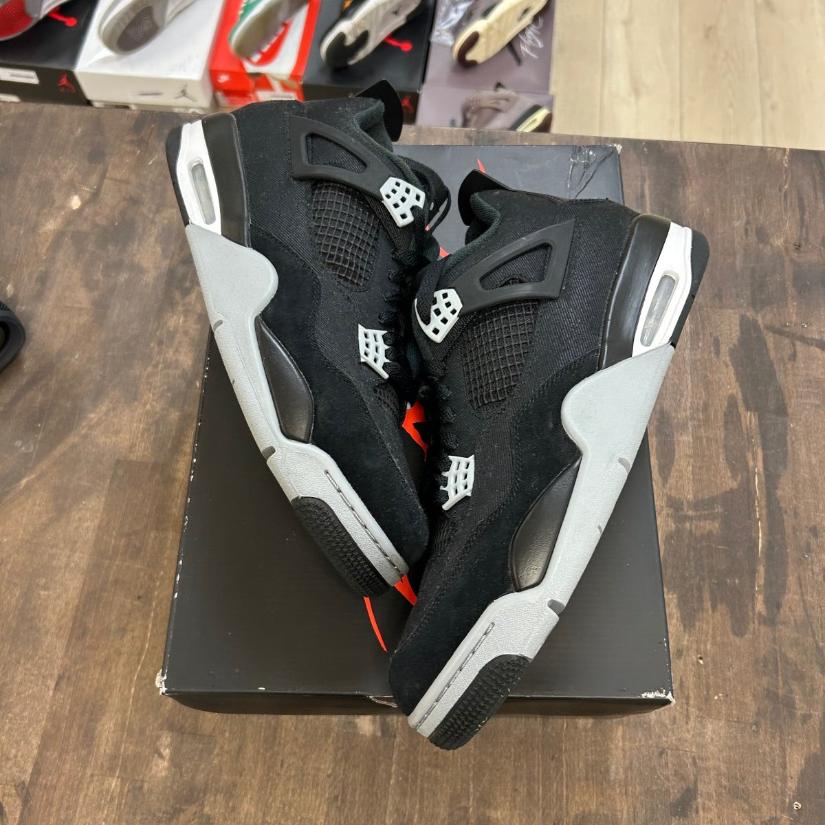 Jordan 4 Retro SE Black Canvas - Image 1