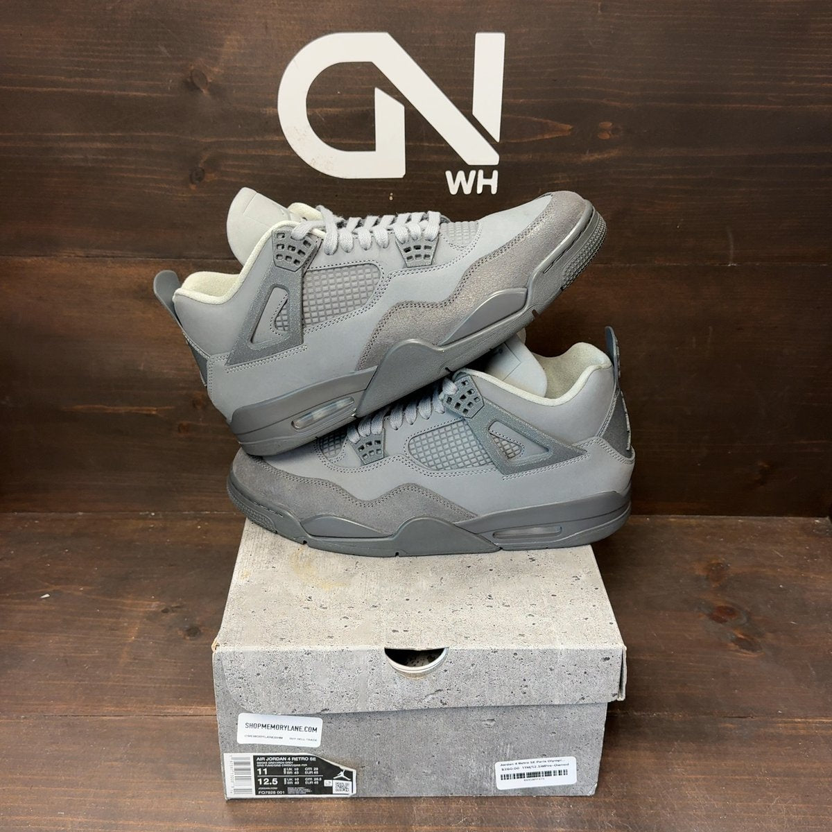 Jordan 4 Retro SE Paris Olympics Wet Cement Size 11 (Pre-Owned) - front