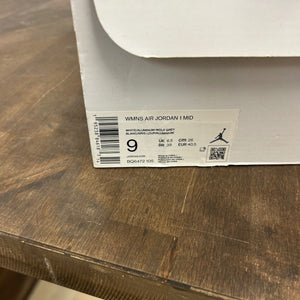 Jordan 1 Mid Wolf Grey Aluminum (Women's) - Image 6