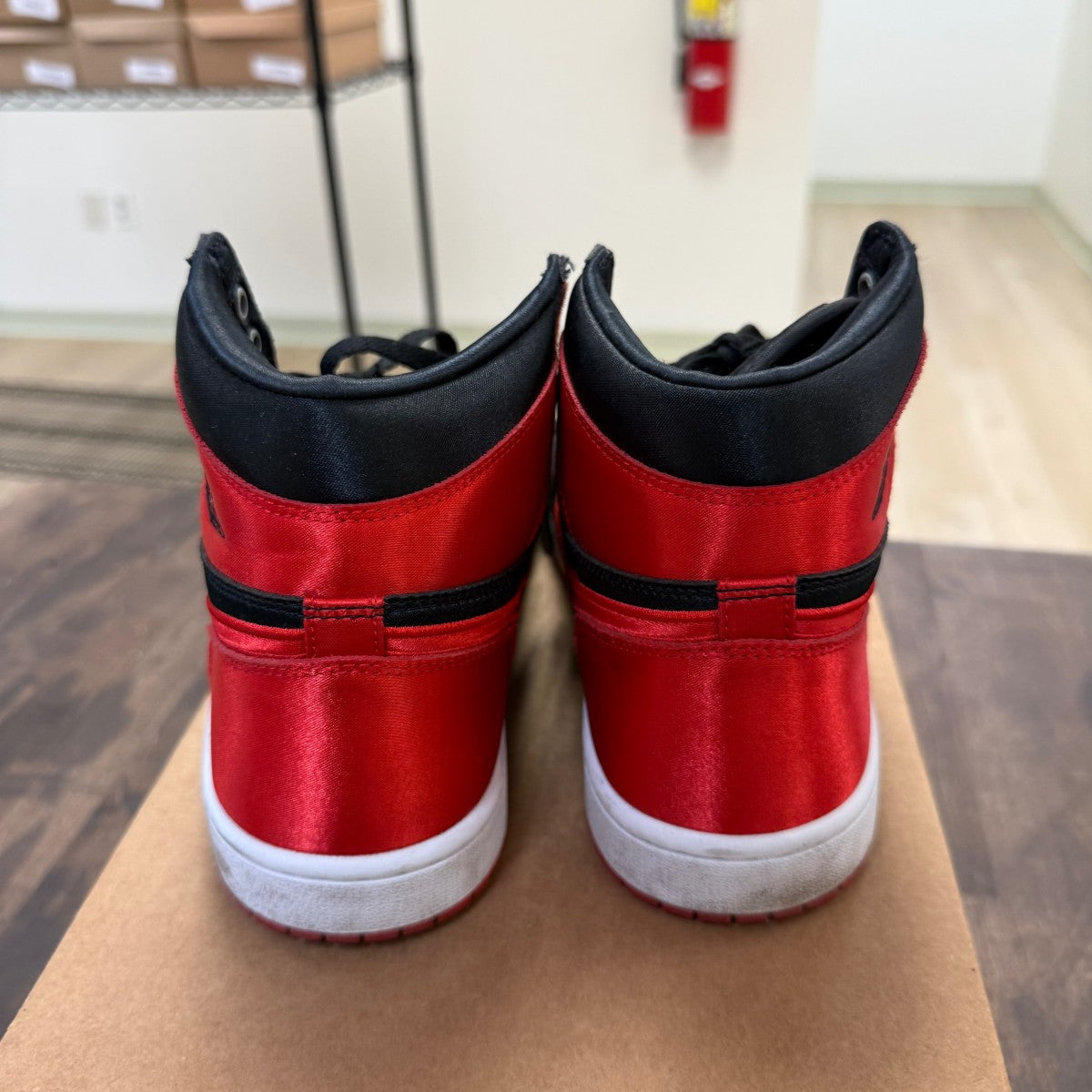 Jordan 1 Retro High OG Satin Bred (Women's) Size 10W (Pre-Owned) - Image 3