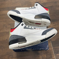 Denim Fire Red Jordan 3 (USED)