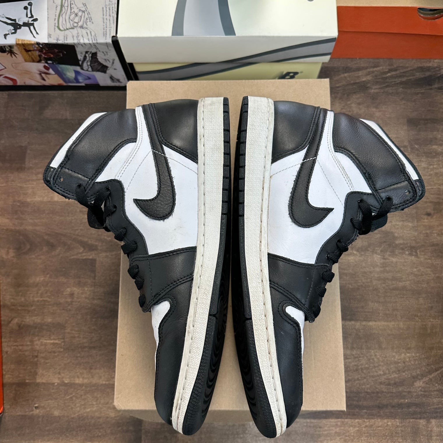Black White Jordan 1 High (2015) (USED, No Box)