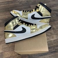 Patent Gold Jordan 1 Mid (USED)
