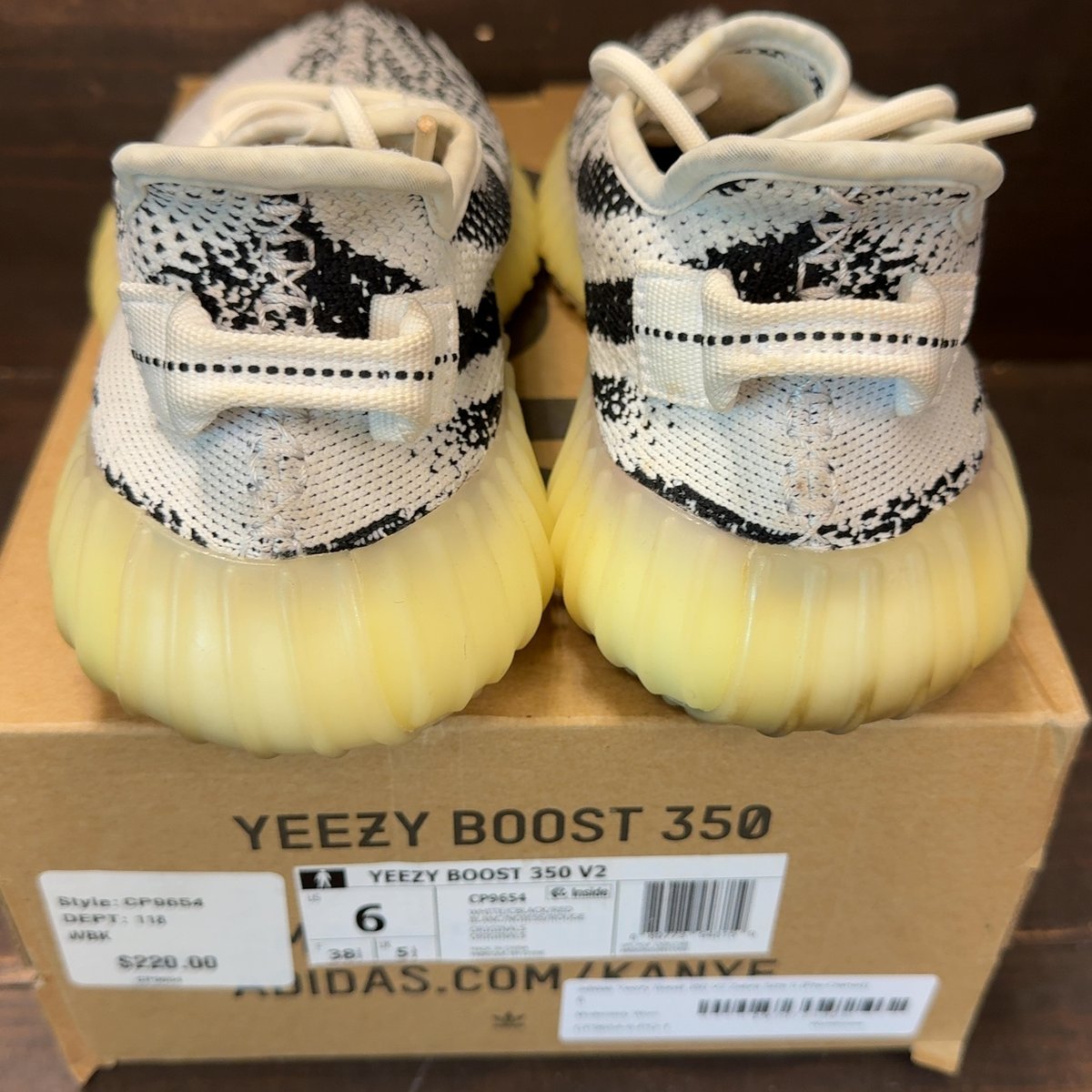 adidas Yeezy Boost 350 V2 Zebra Size 6 (Pre-Owned) - aux