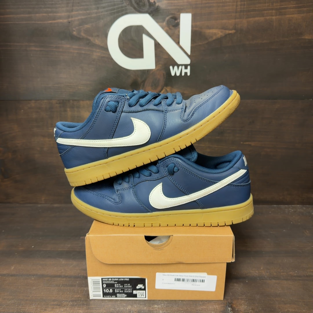 Nike SB Dunk Low Navy Gum - Image 1