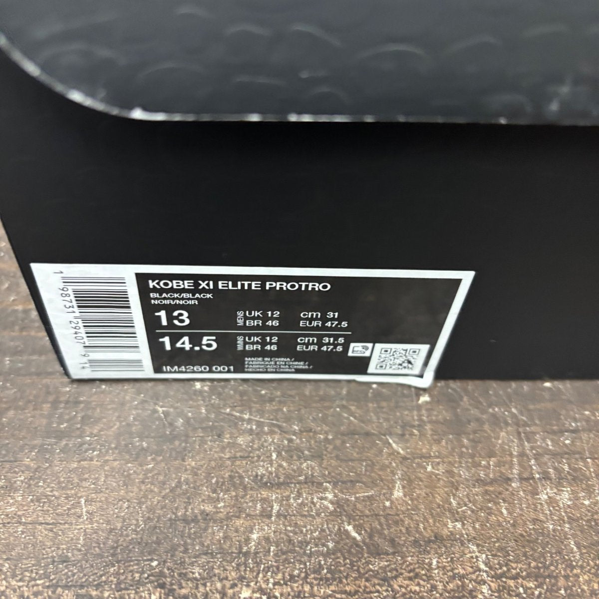 Nike Kobe 11 Elite Low Protro Fade to Black Size 13 (Pre-Owned) - aux