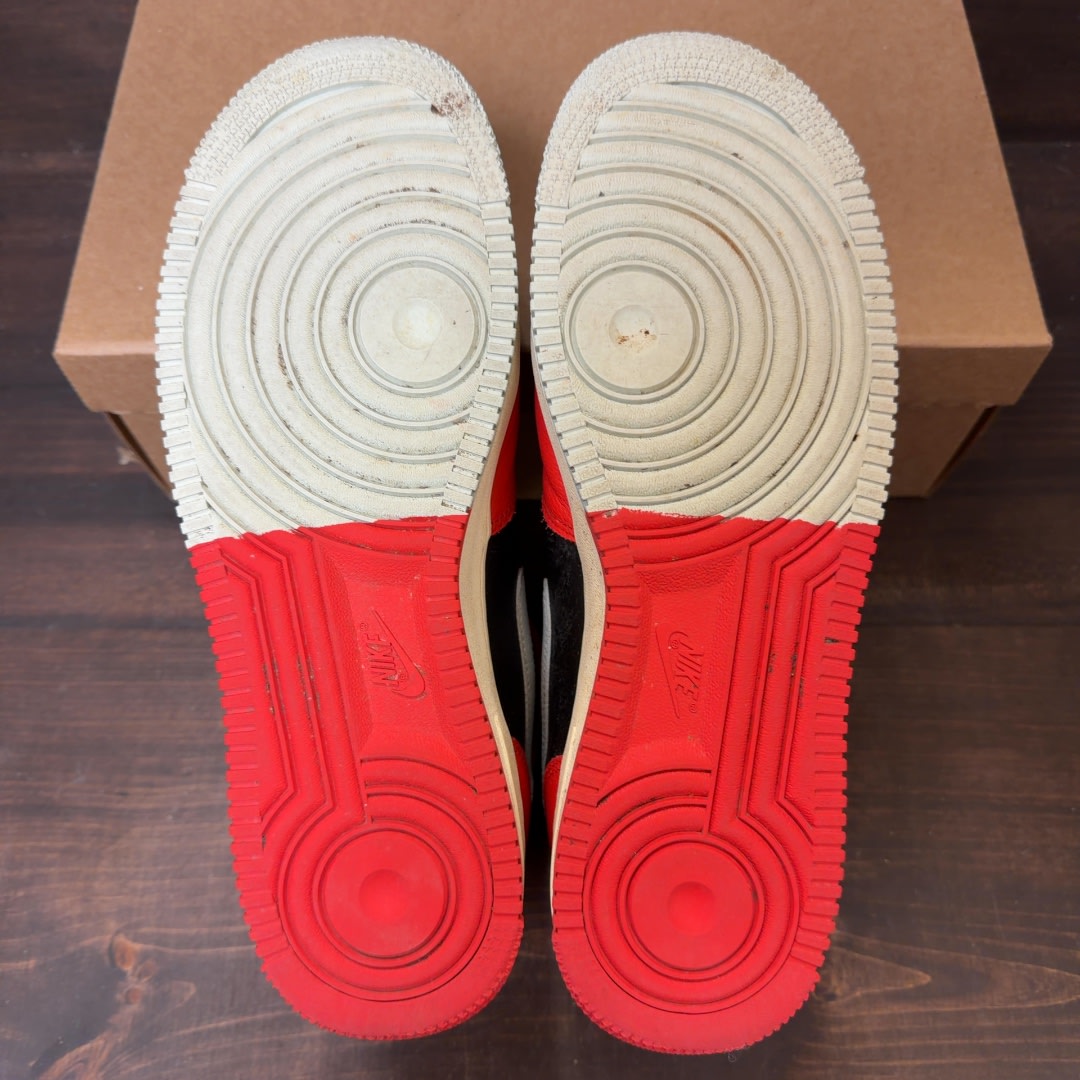 Nike Air Force 1 Mid LV8 Split Black Red Size 9.5 (Pre-Owned) - Image 6