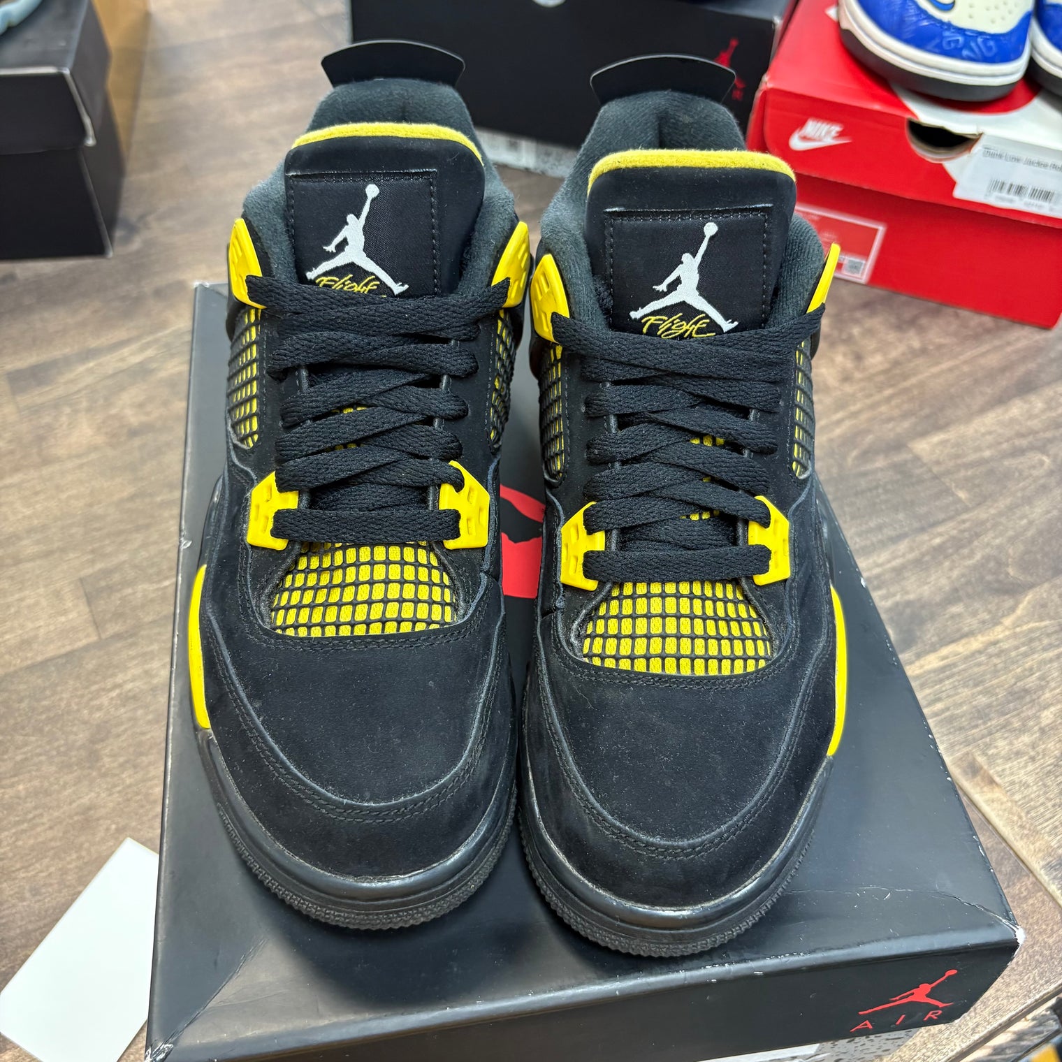 (GS) Yellow Thunder Jordan 4 (USED, Replacement Box)