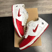 Supreme Jewel Swoosh Red SB Dunk Low (USED, no box)