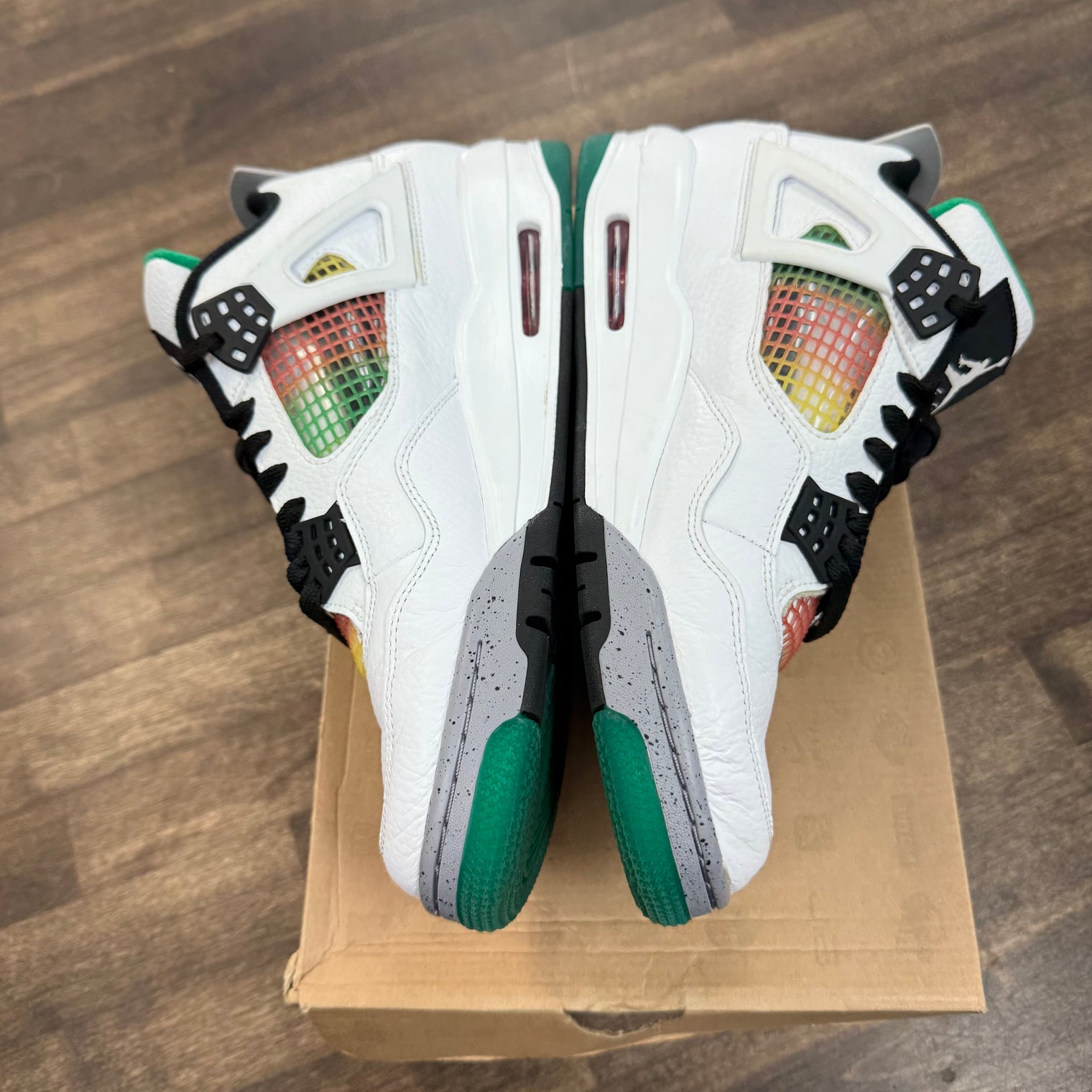 (W) Lucid Green Rasta Jordan 4 (USED,No Box)