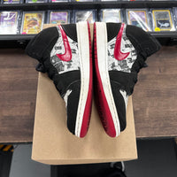 (GS) Jordan 1 Mid Newspaper Air Times (USED,NO BOX)