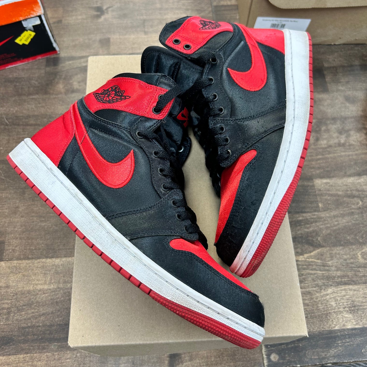 Satin Bred Jordan 1 High (W) (USED, No Box)