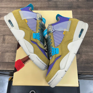 Jordan Desert Moss Union Jordan 4 Retro (USED) Size 7Y (Pre-Owned) - Image 1