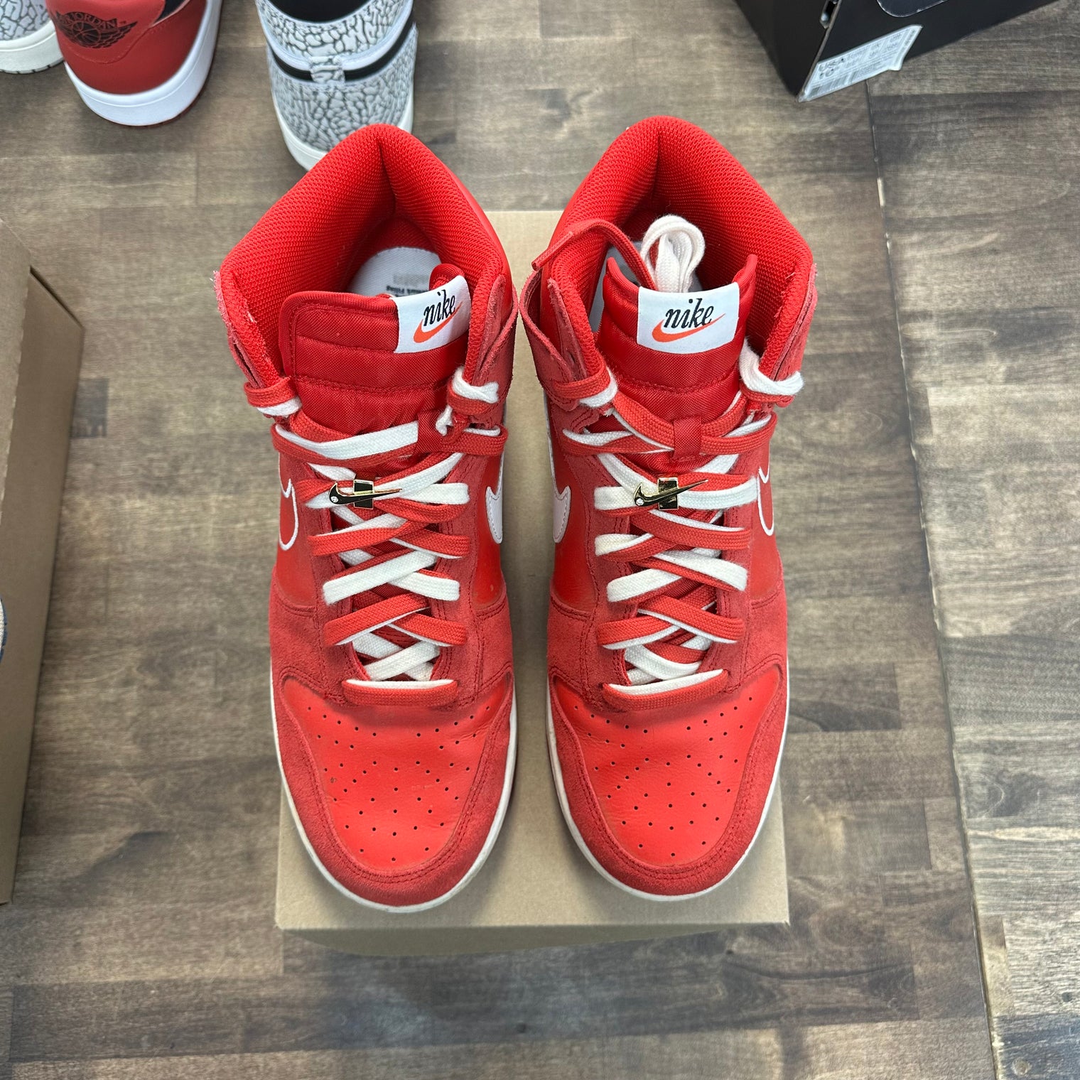 Nike Dunk High First Use Red (US 11.5) (USED, No Box)
