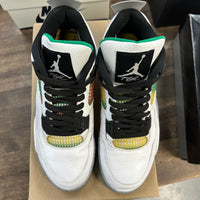 Lucid Green Rasta Jordan 4 Retro (Women's) (USED, No Box)