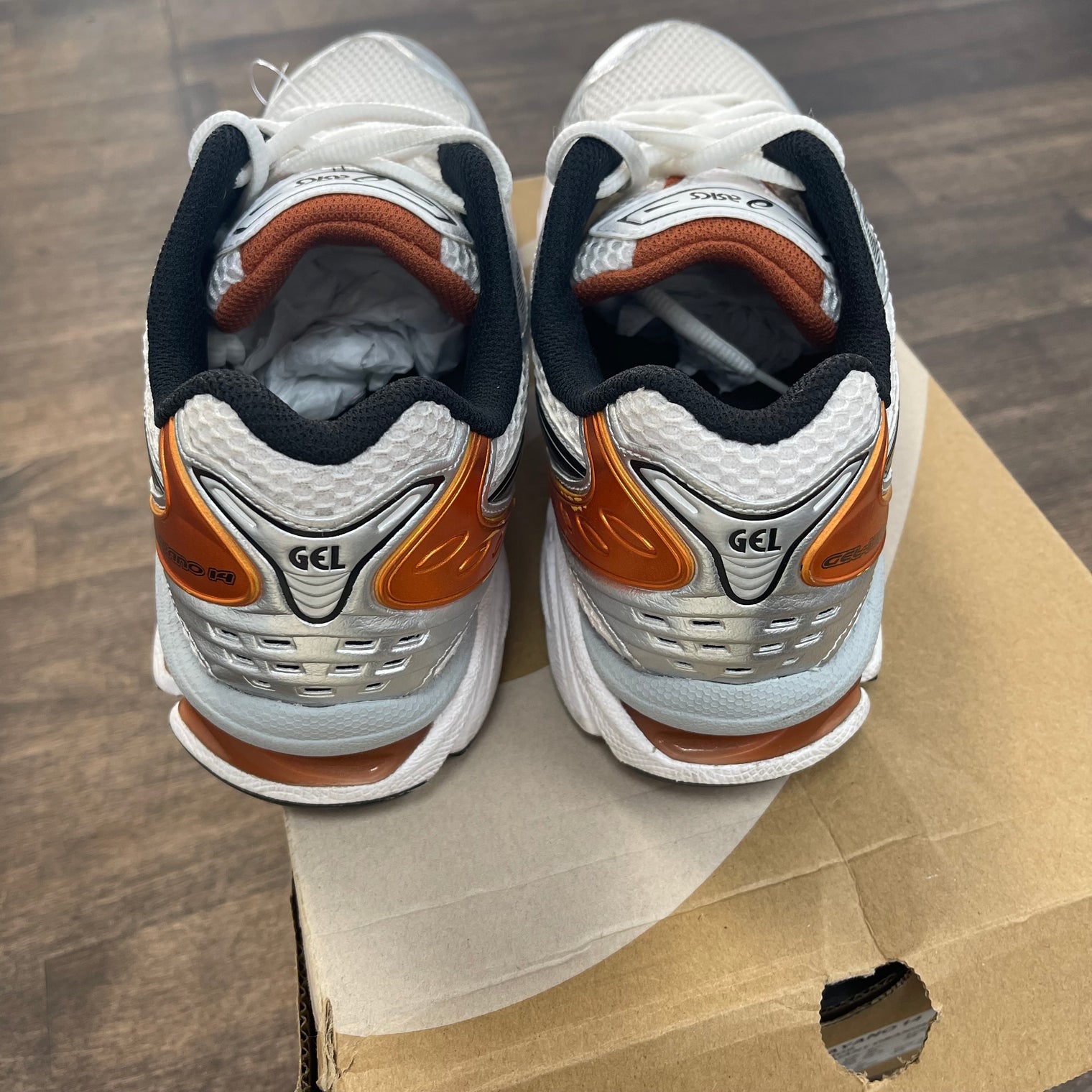 White Piquant Orange Asics Gel Kayano 14 (USED)