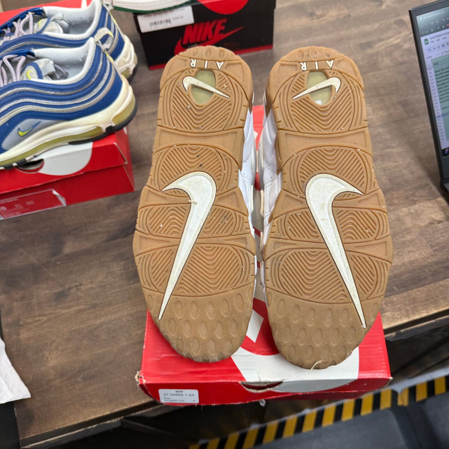 White Gum Nike Air More Uptempo (2016) (USED)