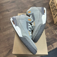 Cool Grey Jordan 3 (USED, No Insoles, No Box)