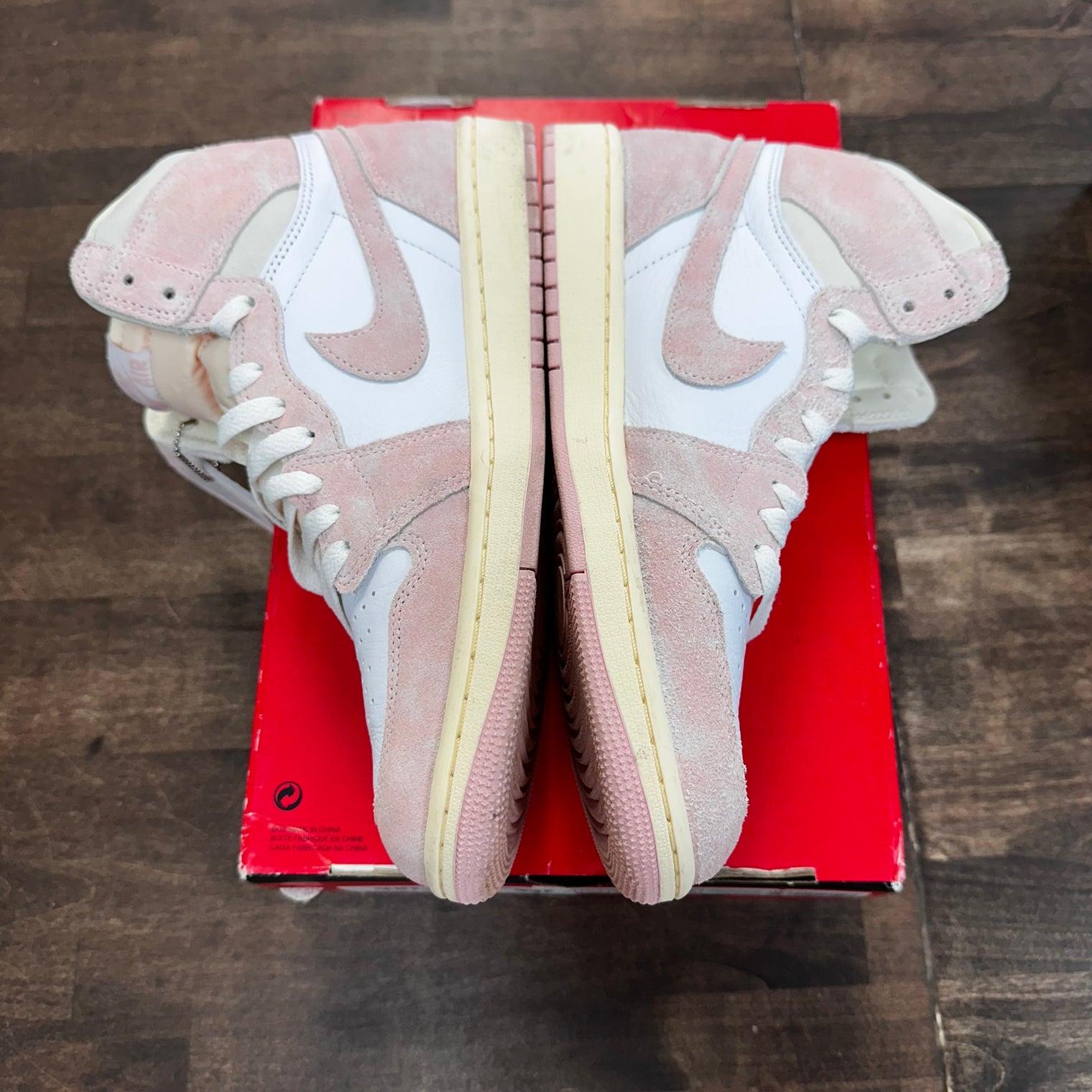 Washed Pink Jordan 1 High (W) (USED, No Lid)