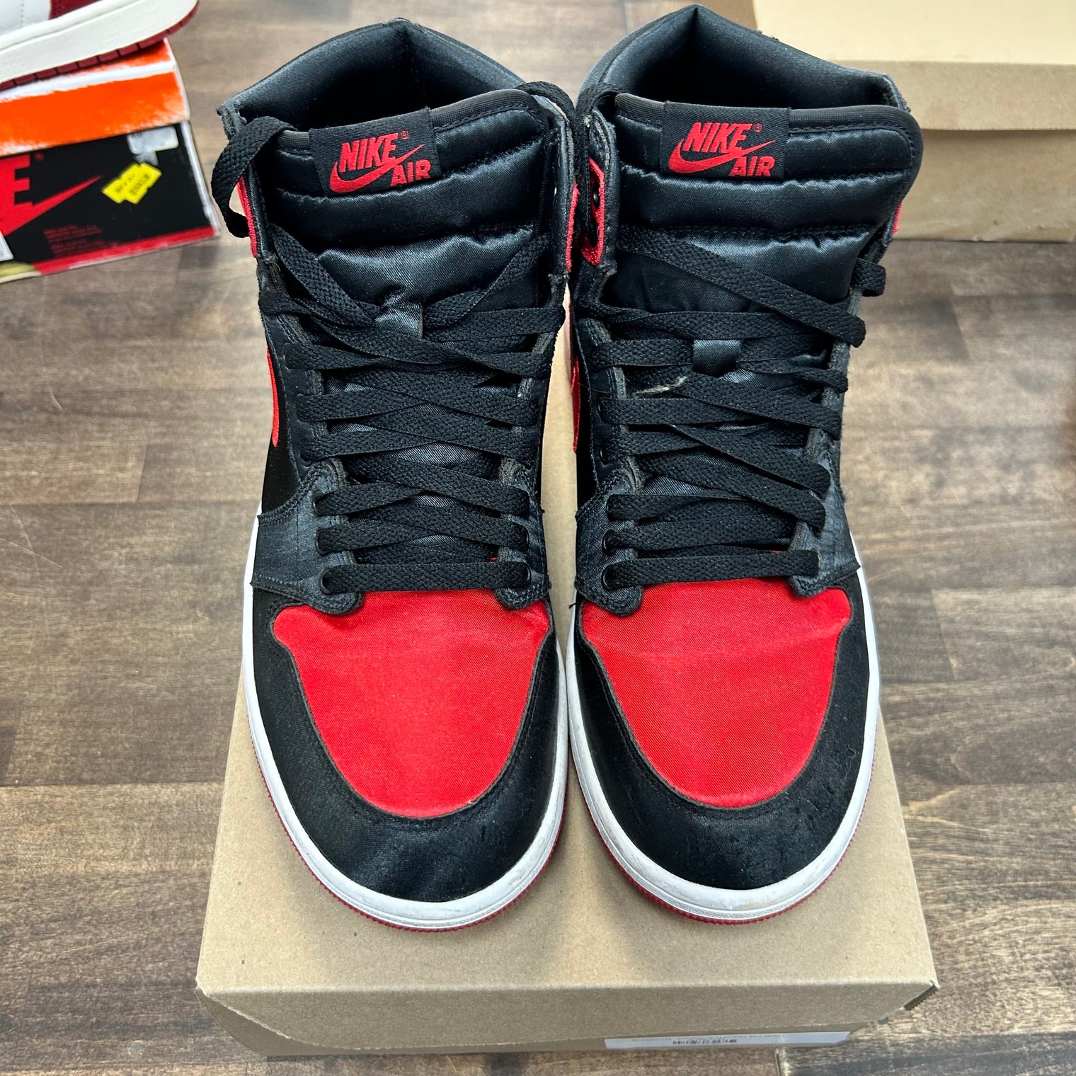 Satin Bred Jordan 1 High (W) (USED, No Box)