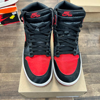 Satin Bred Jordan 1 High (W) (USED, No Box)