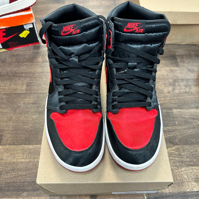 Satin Bred Jordan 1 High (W) (USED, No Box)