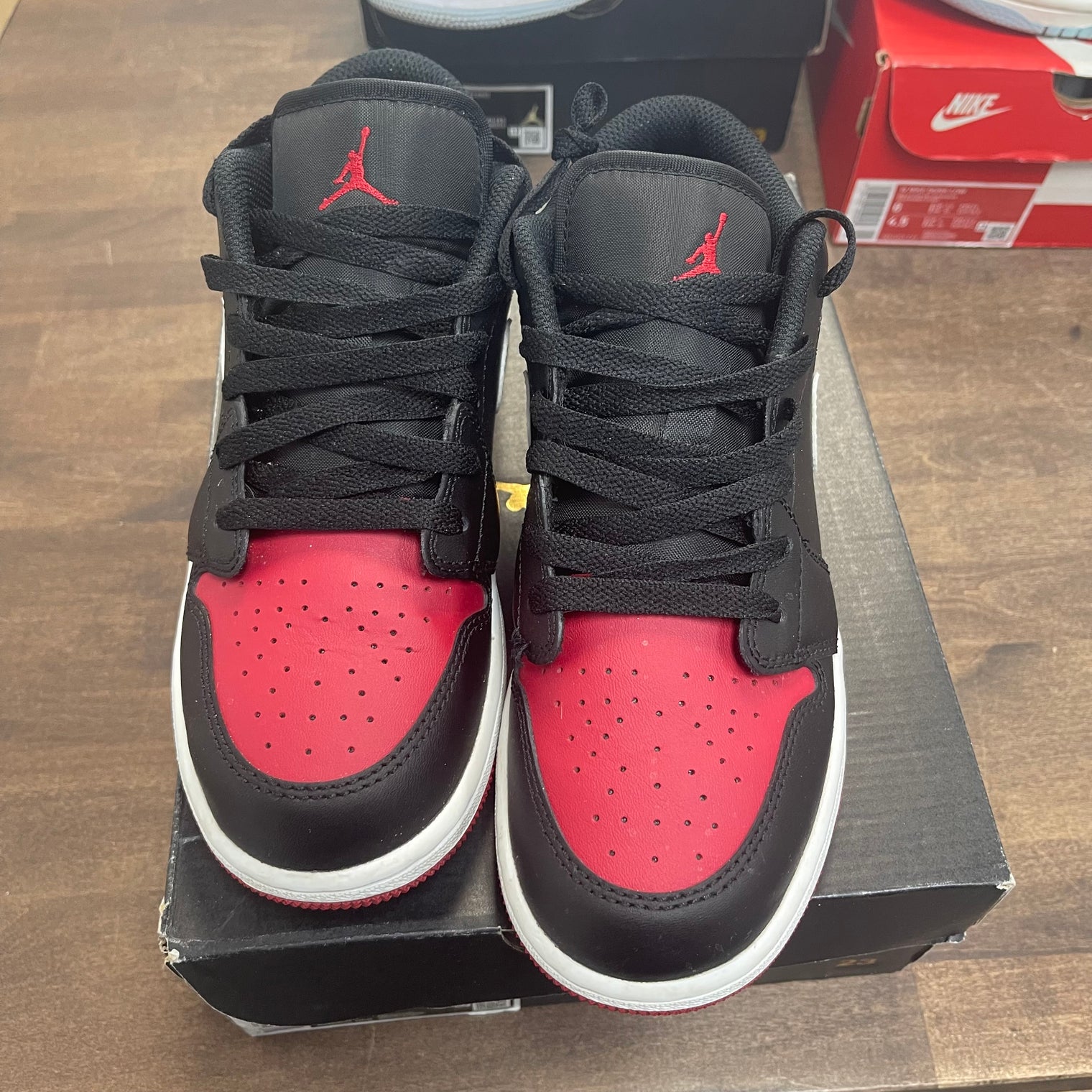 Alternate Bred Toe Jordan 1 Low (GS) (USED)