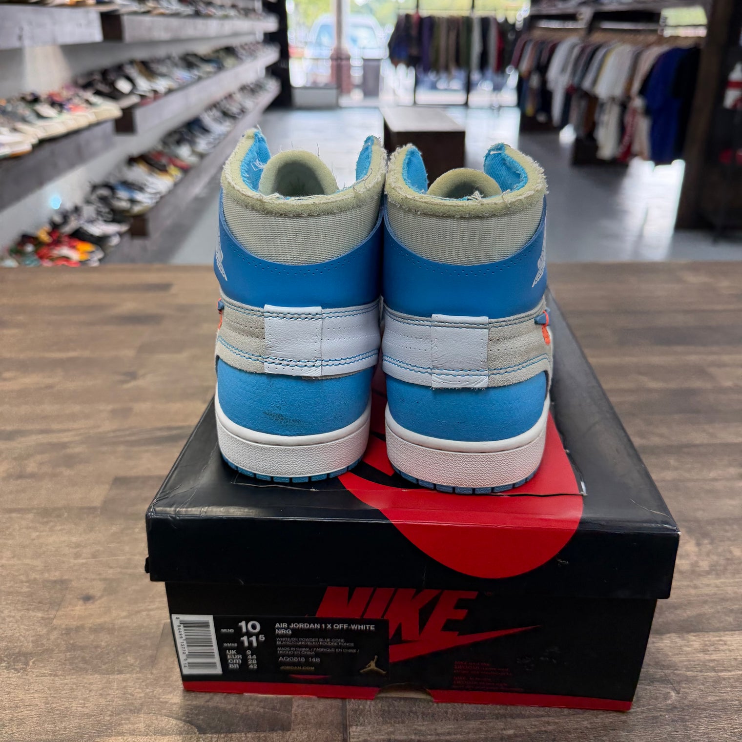 University Blue Off-White Jordan 1 High (USED)