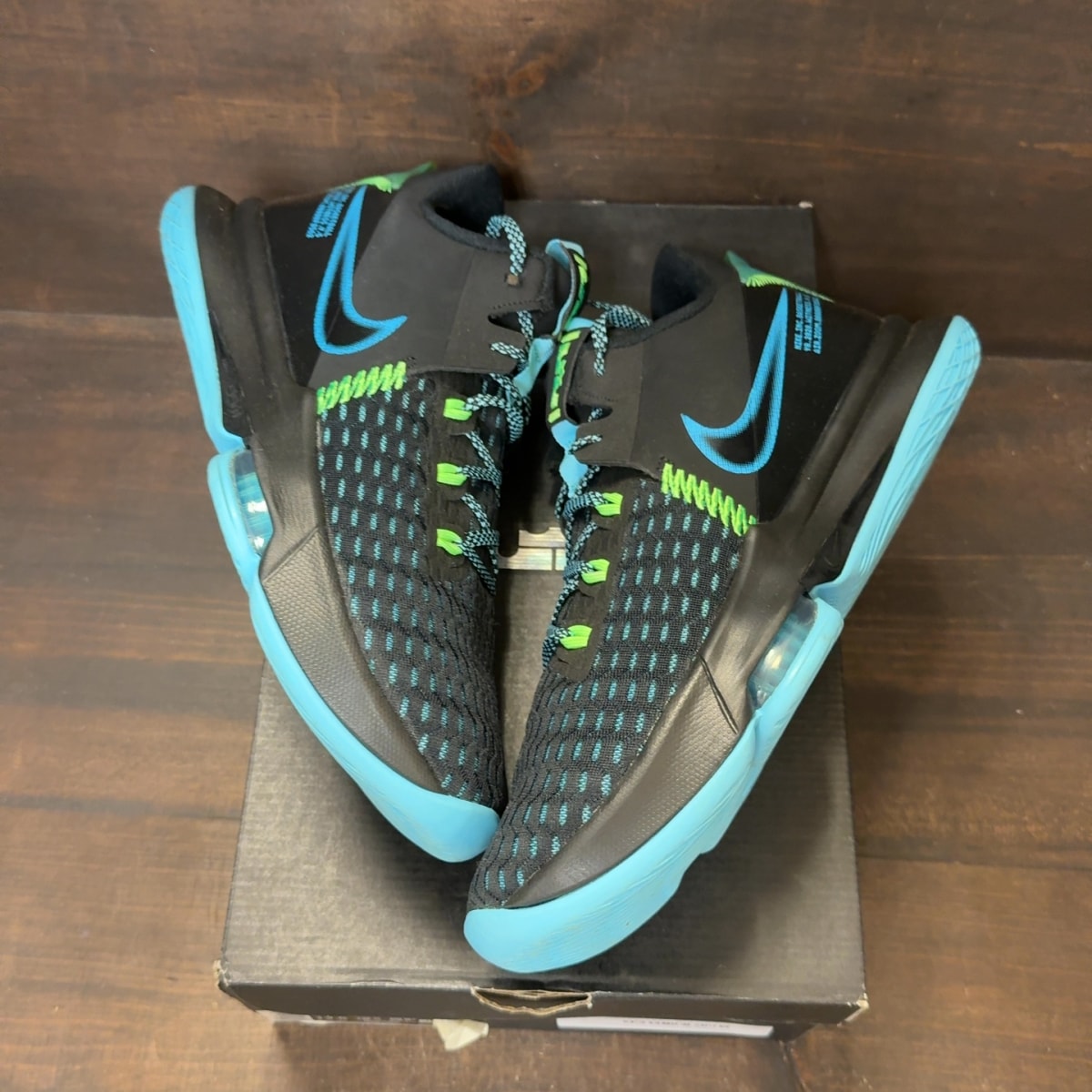 Nike LeBron Witness 5 Black Light Blue Fury - Image 2