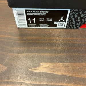 Jordan 3 Retro OG Black Cement (2024) Size 11 (Pre-Owned) - aux