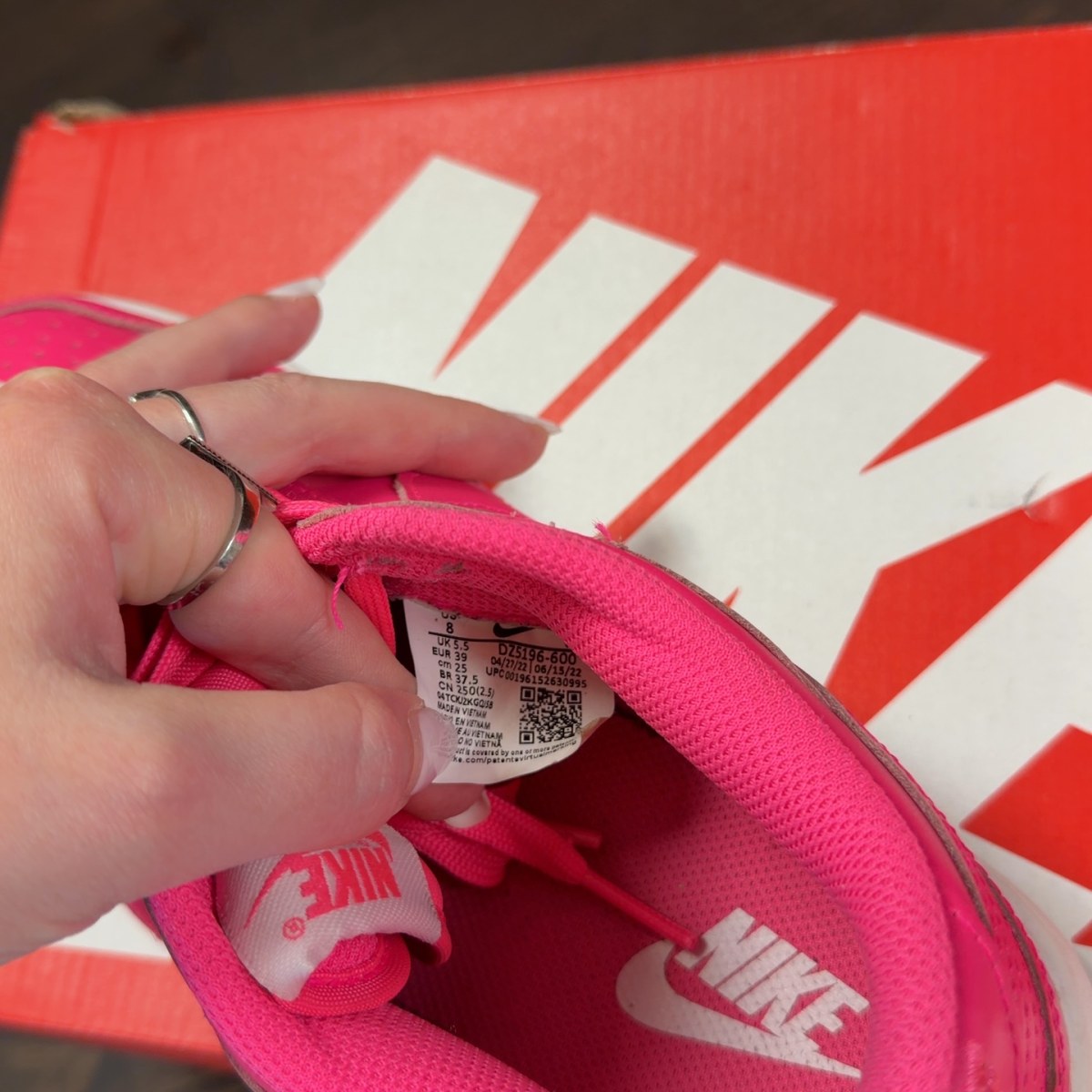 Nike Dunk Low Hyper Pink (Women's) Size 8W (Pre-Owned) - aux