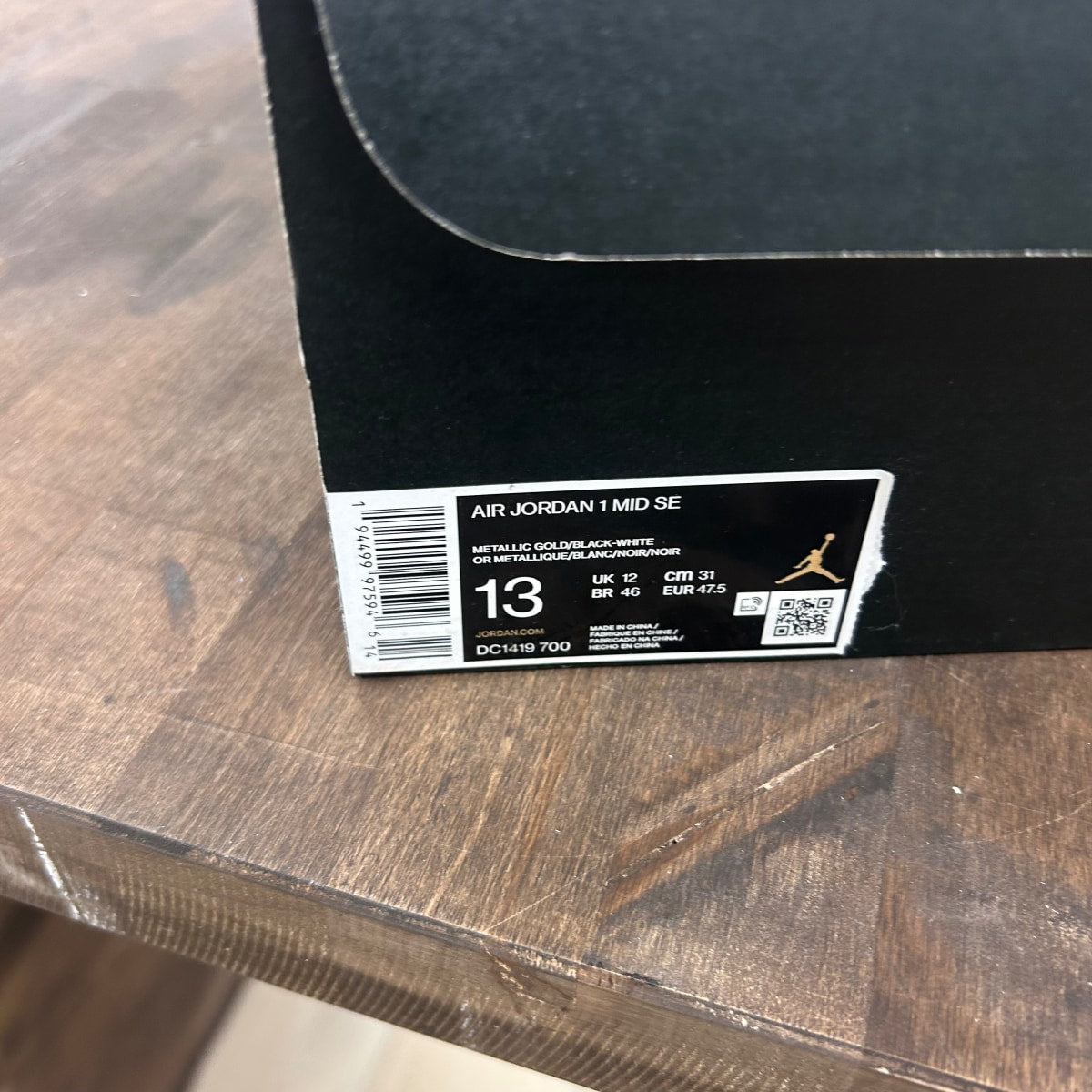 Jordan 1 Mid Metallic Gold Black White - Image 6
