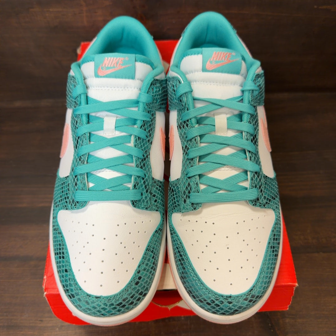 Nike Dunk Low Snakeskin Washed Teal Bleached Coral - Image 3