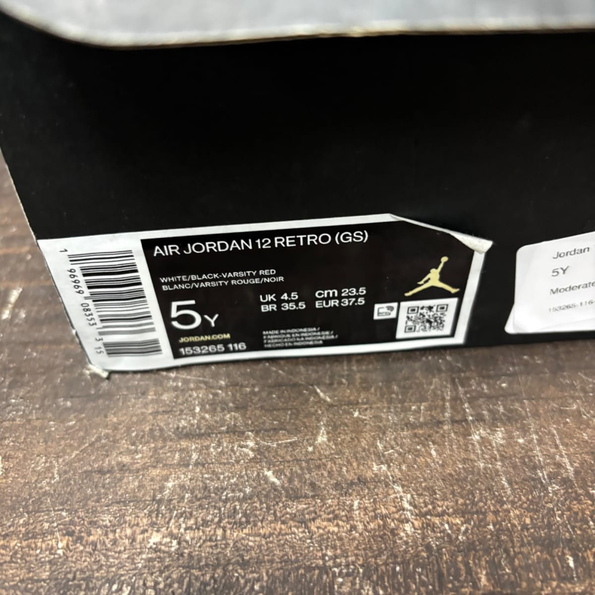 Jordan 12 Retro Cherry (2023) (GS) Size 6Y (Pre-Owned) - aux