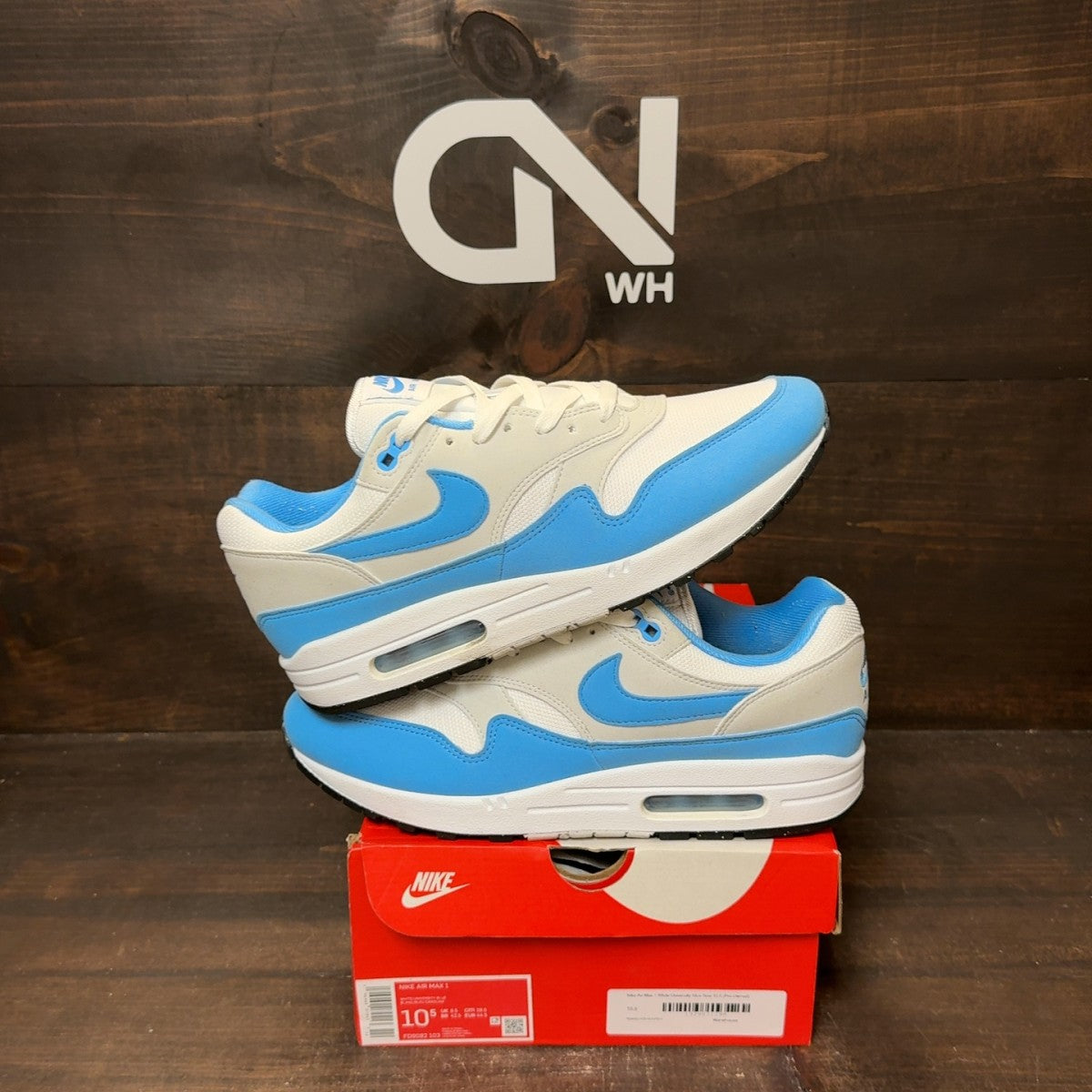 Nike Air Max 1 White University Blue - Image 1