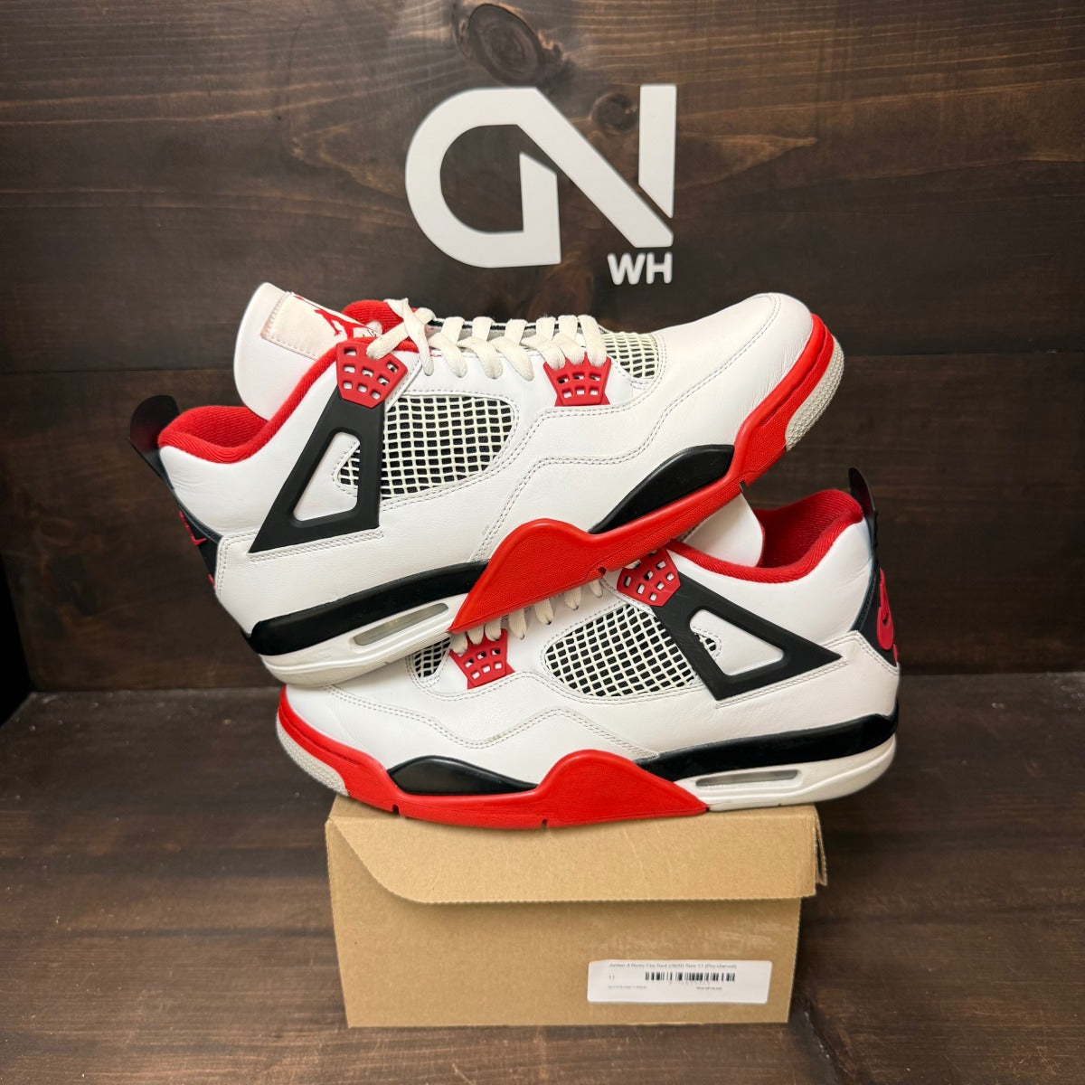 Jordan 4 Retro Fire Red (2020) Size 11 (Pre-Owned) - Image 1